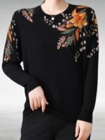 Alannah™ Elegant Floral Knit Jumper - Image 2