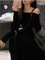 Allegra Off-Shoulder Cross Strap Maxi Dress - Image 4