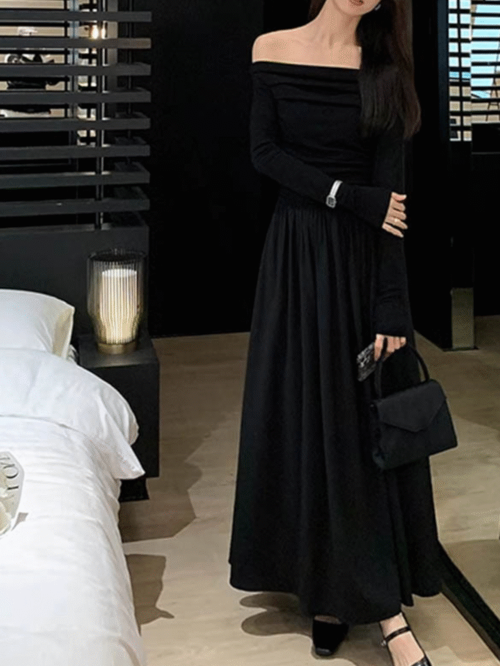 Allegra Off-Shoulder Cross Strap Maxi Dress - Image 3