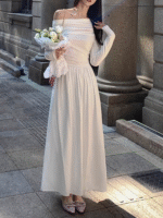 Allegra Off-Shoulder Cross Strap Maxi Dress - Image 2