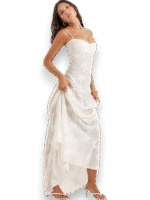 Amara Blossom White Floral Vintage Gown - Image 2