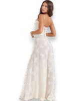 Amara Blossom White Floral Vintage Gown - Image 5