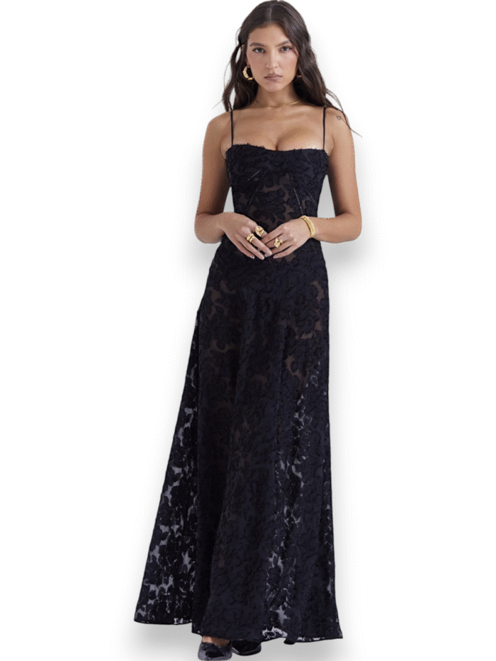 Amara Blossom Green Floral Vintage Gown - Image 13