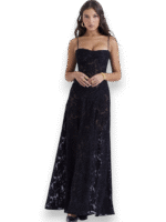 Amara Blossom Black Floral Vintage Gown