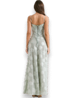Amara Blossom Green Floral Vintage Gown - Image 4