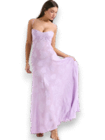 Amara Blossom Purple Floral Vintage Gown - Image 2