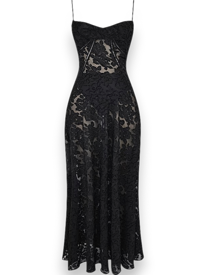 Amara Blossom White Floral Vintage Gown - Image 9