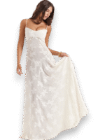 Amara Blossom White Floral Vintage Gown - Image 3