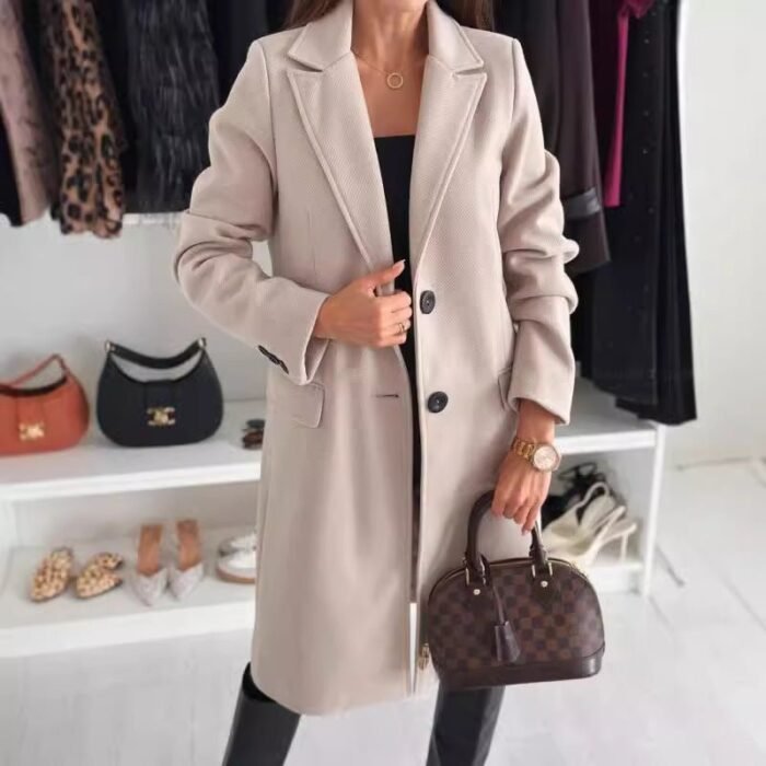 Adele - Crest Structured Longline Coat - Image 1