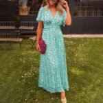 Alexa - Classic V-Neck Floral Print Dress - Image 7